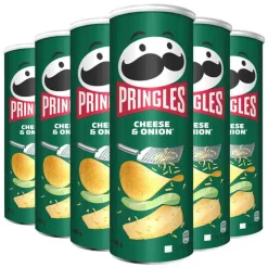6x Pringles Chips Cheese & Onion 165 gr