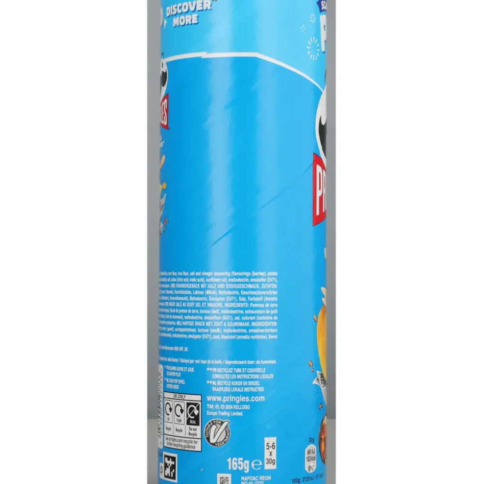 6x Pringles Chips Salt & Vinegar 165 gr