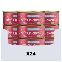 24x Prins Chunky Paté Kattenvoer Nat Kip & Kalkoen 70 gr