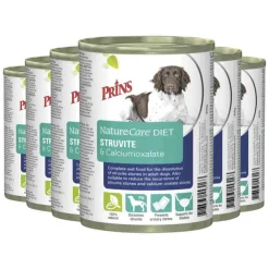 6x Prins NatureCare Diet Struvite & Calciumoxalate Hondenvoer Nat 400 gr