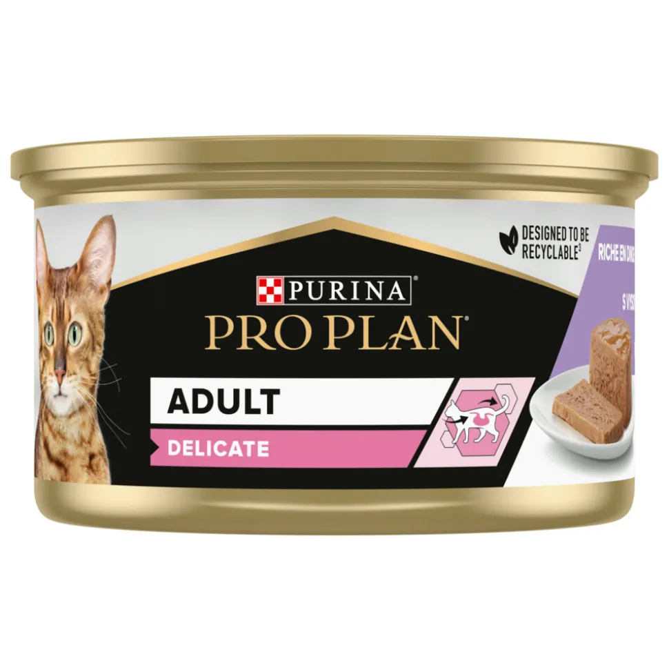 24x Pro Plan Cat Blik Mousse Delicate Kalkoen 85 gr