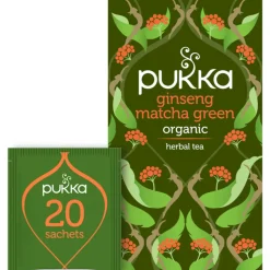 3x Pukka Thee Ginseng Matcha Green 20 stuks
