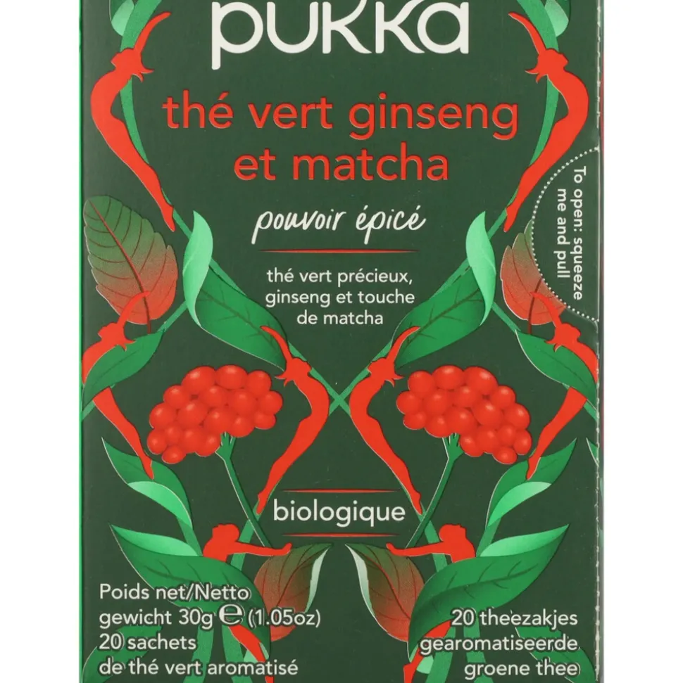 3x Pukka Thee Ginseng Matcha Green 20 stuks