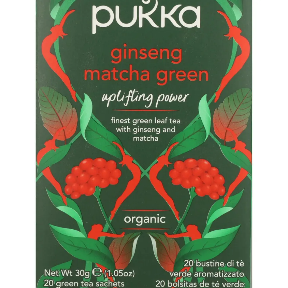 3x Pukka Thee Ginseng Matcha Green 20 stuks
