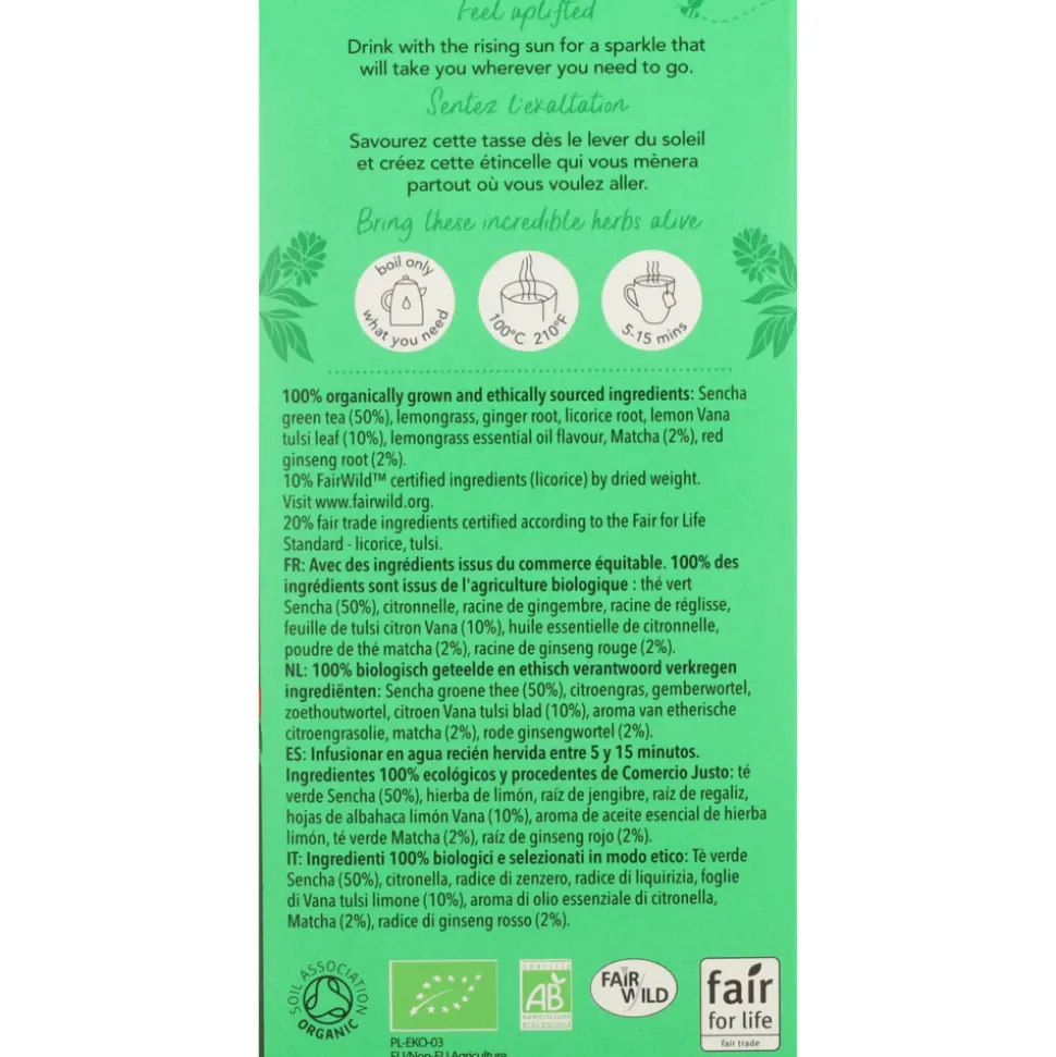 3x Pukka Thee Ginseng Matcha Green 20 stuks