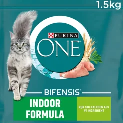 4x Purina ONE Indoor Kalkoen 1,5 kg