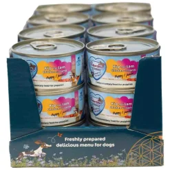 24x Renske Vers Gestoomd Complete Menu Hondenvoer Nat Puppy Kip - Lam 95 gr