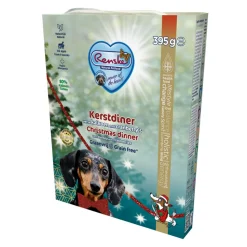 10x Renske Vers Gestoomd Complete Menu Hondenvoer Nat Kerstdiner Kalkoen - Cranberry 395 gr