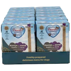 12x Renske Vers Graanvrij Tetra Hondenvoer Nat Konijn met Eend 375 gr