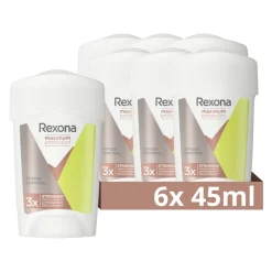 6x Rexona Deodorant Stick Cream Maximum Protection Stress Control 45 ml