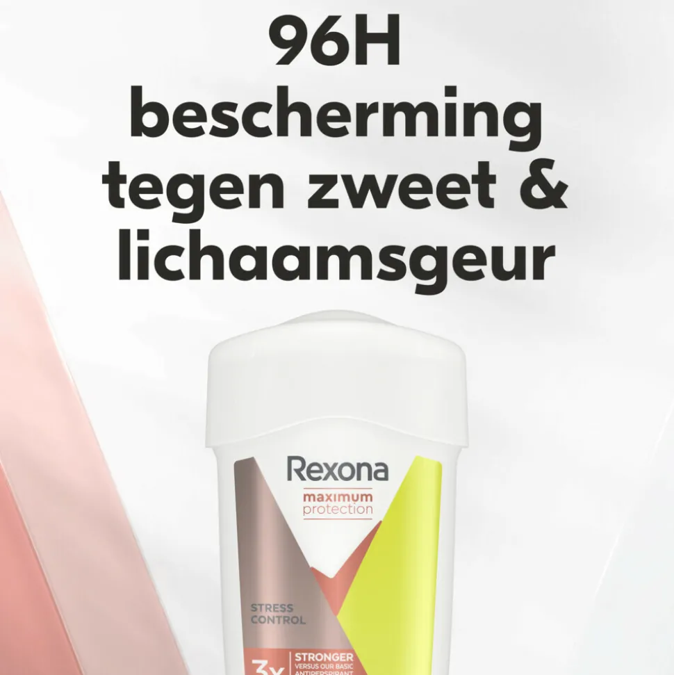 6x Rexona Deodorant Stick Cream Maximum Protection Stress Control 45 ml