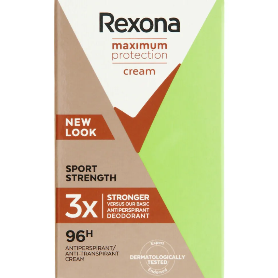 6x Rexona Deodorant Stick Cream Maximum Protection Sport Strength 45 ml