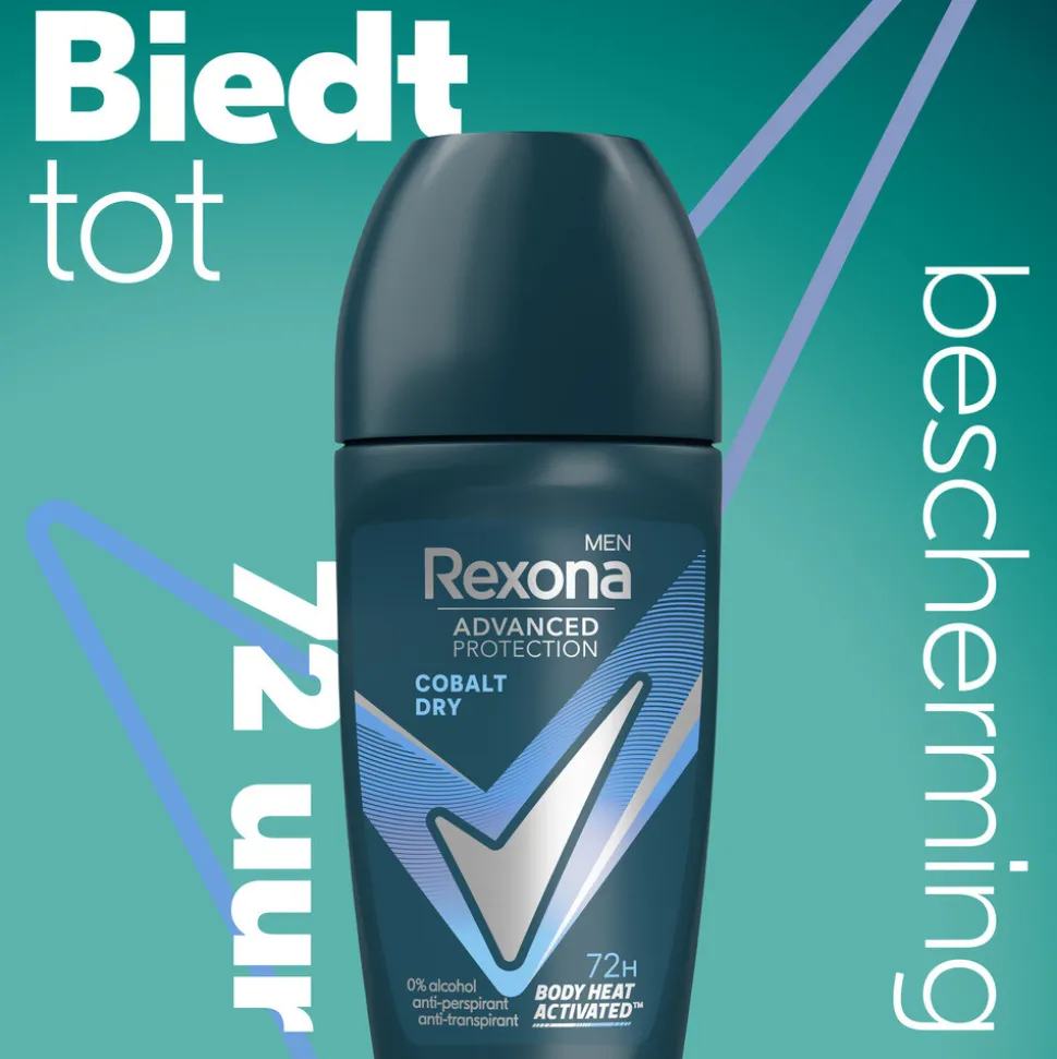 6x Rexona Men Deodorant Roller Advanced Protection Dry Cobalt 50 ml