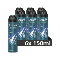 6x Rexona Men Deodorant Spray Advanced Protection Cobalt Dry 150 ml