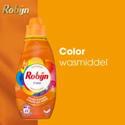 8x Robijn Klein & Krachtig Wasmiddel Color 22 Wasbeurten 665 ml