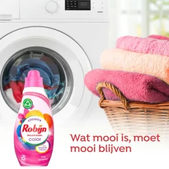 8x Robijn Klein & Krachtig Wasmiddel Pink Sensation 19 Wasbeurten 665 ml