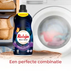 4x Robijn Klein & Krachtig Wasmiddel Black Velvet 34 Wasbeurten 1,19 liter