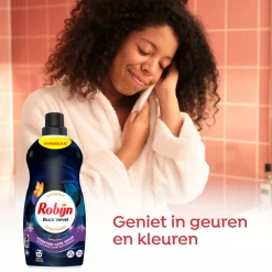 4x Robijn Klein & Krachtig Wasmiddel Black Velvet 34 Wasbeurten 1,19 liter