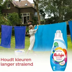 8x Robijn Klein & Krachtig Wasmiddel Morgenfris Color 19 Wasbeurten 665 ml