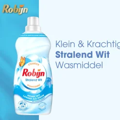 4x Robijn Klein & Krachtig Wasmiddel Stralend Wit 39 Wasbeurten 1,19 liter