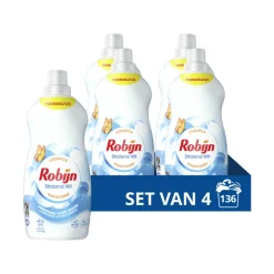 4x Robijn Klein & Krachtig Wasmiddel Stralend Wit 34 Wasbeurten 1,19 liter