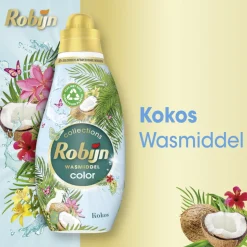 6x Robijn Klein & Krachtig Wasmiddel Kokos Sensation 19 Wasbeurten 665 ml