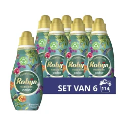 6x Robijn Klein & Krachtig Wasmiddel Color Paradise Secret 19 Wasbeurten 665 ml