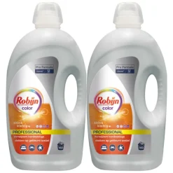 2x Robijn Professional Vloeibaar Wasmiddel Klein & Krachtig Gekleurde Was 160 Wasbeurten Pro Formula 4,32 liter