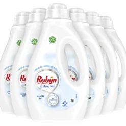 6x Robijn Vloeibaar Wasmiddel Stralend Wit 20 Wasbeurten 1 liter
