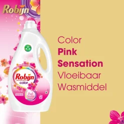 3x Robijn Vloeibaar Wasmiddel Color Pink Sensation 60 Wasbeurten 3 liter