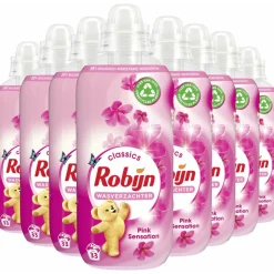 8x Robijn Wasverzachter Pink Sensation 33 Wasbeurten 825 ml
