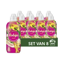 8x Robijn Wasverzachter Tropical 38 Wasbeurten 765 ml