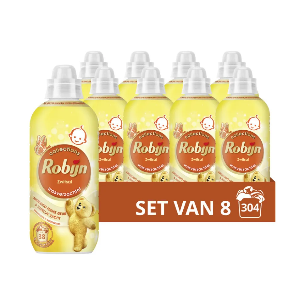8x Robijn Wasverzachter Zwitsalgeur 38 Wasbeurten 765 ml