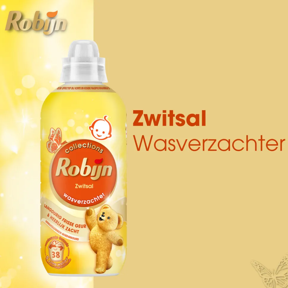 8x Robijn Wasverzachter Zwitsalgeur 38 Wasbeurten 765 ml