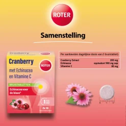3x Roter Cranberry Bruis 20 bruistabletten