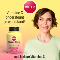 2x Roter Vitamine C 250 mg Weerstand Framboos 75 kauwtabletten