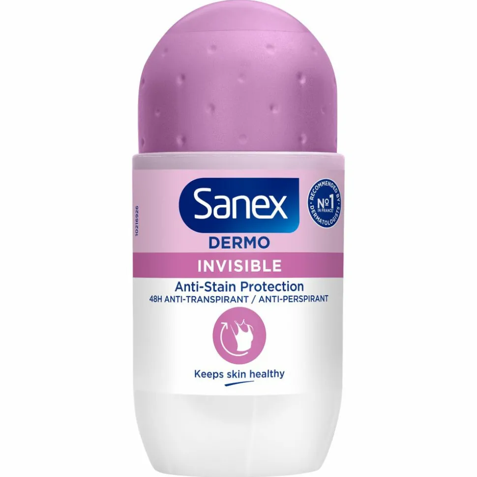 6x Sanex Deodorant Roller Dermo Invisible 50 ml