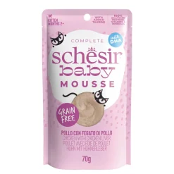 12x Schesir Baby Kitten Mousse Kip 70 gr