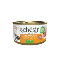12x Schesir Complementary Kattenvoer Tonijn & Aloe in Gelei 70 gr