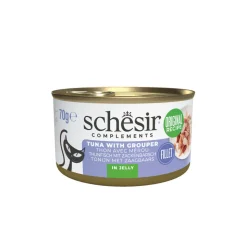12x Schesir Complementary Kattenvoer Tonijn & Zeebaars in Gelei 70 gr