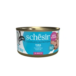 12x Schesir Complete & Balanced Kattenvoer Tonijn in Boullion 85 gr
