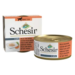 10x Schesir Hondenvoer Kip - Papaya 150 gr