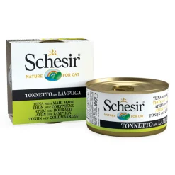 14x Schesir Katten Natvoer Blik Tonijn en Goudmakreel 85 gr