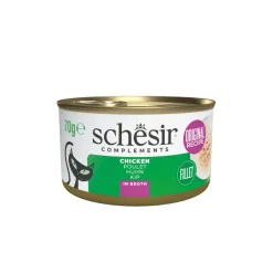12x Schesir Kattenvoer Kipfilet in Bouillon 70 gr