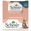 14x Schesir Kattenvoer Kitten 3-12 Kip - Aloe in Gelei 85 gr