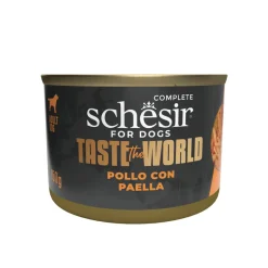 8x Schesir Taste The World Hond Kip & Paella 150 gr