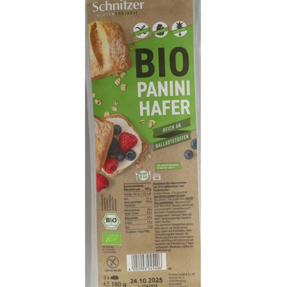 3x Schnitzer Panini Active Oat Biologisch 180 gr