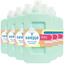 6x Seepje Vloeibaar Wasmiddel Kleur Magische Magnolia 23 Wasbeurten 1 liter