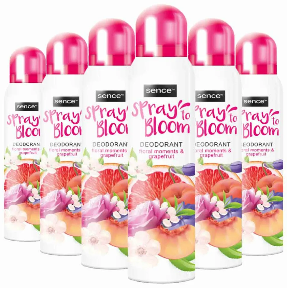 6x Sence Deodorant Floral & Grapefruit 150 ml