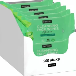 10x Sence Gezichtsreinigingsdoekjes Aloë Vera 20 stuks